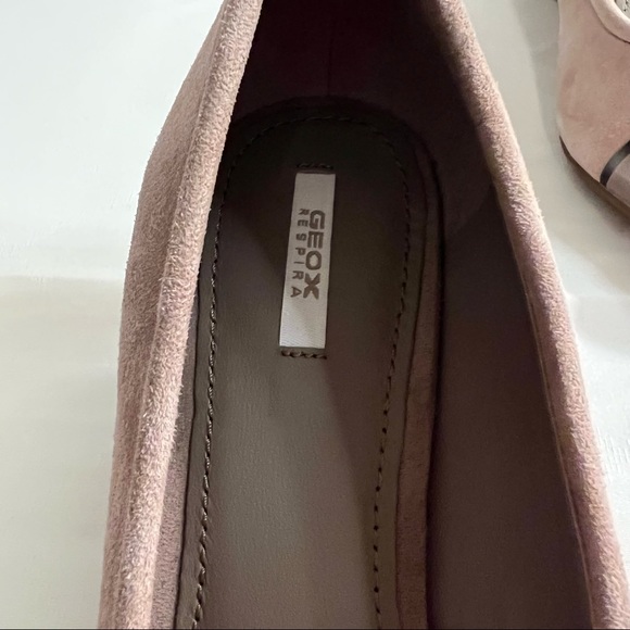 GEOX Respira D Venere Khaki suede and patent wedge heel size 7B BNWB - Picture 7 of 14